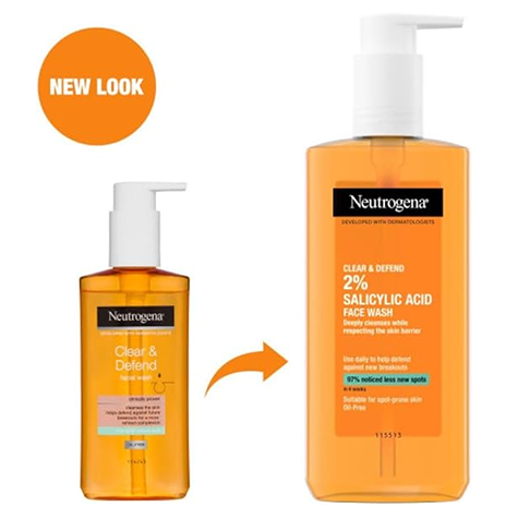 Neutrogena 2% Salicylic Acid Clear & Defend Facial Wash