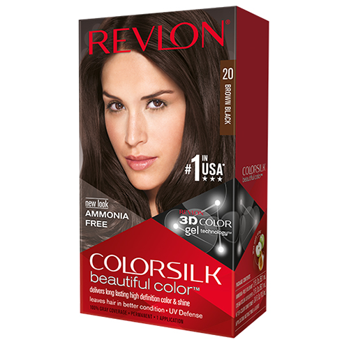 Revlon ColorSilk Beautiful 3D Hair Color – 20 Brown Black