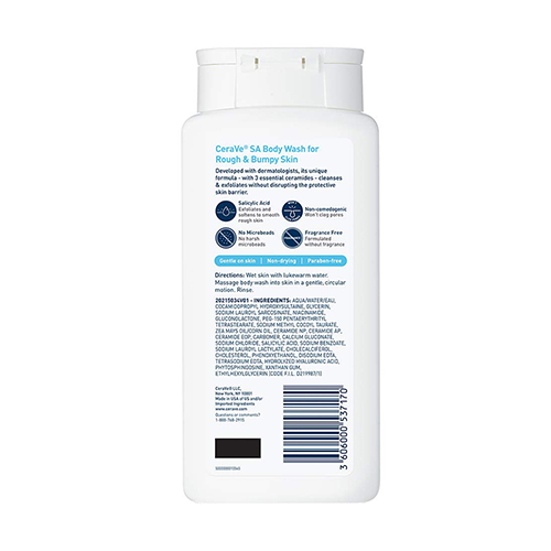 CeraVe SA Body Wash For Rough & Bumpy Skin 296ml