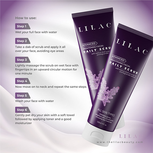 Lilac Brightening Daily Scrub All Skin Types 120ml