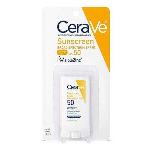 CeraVe 100% Mineral Sunscreen Stick for Face and Body