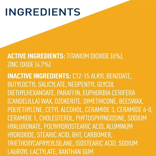 CeraVe 100% Mineral Sunscreen Stick for Face and Body