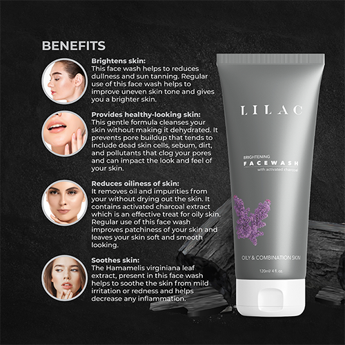 LILAC Brightening Face Wash Oily And Com Skin 120m