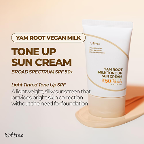 Isntree – Yam Root Milk Tone Up Sun Cream
