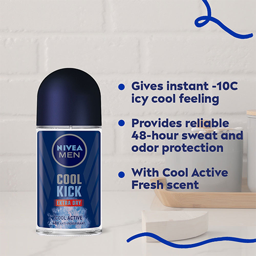 Nivea Men Cool Kick Deodorant Roll On 50ml