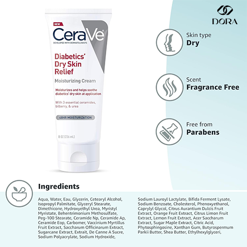 CeraVe Diabetics Dry Skin Relief Moisturizing Cream 236ml